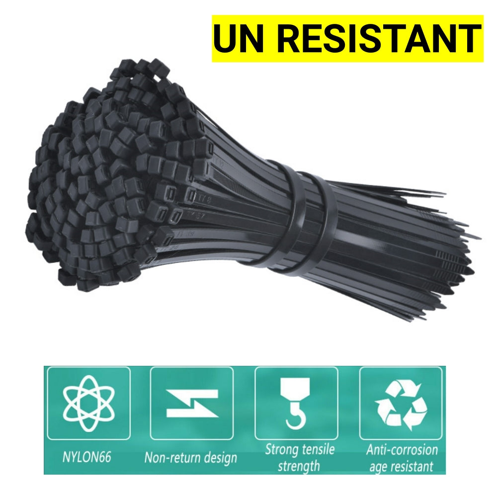 Nylon Cable Ties 100 Pack Black