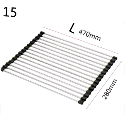 Folding Stainless Steel Sink Drain Rack