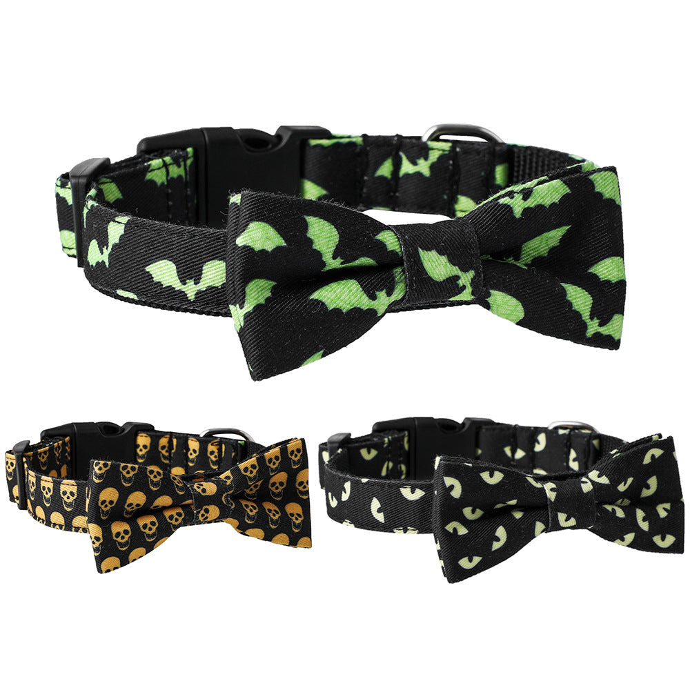 Skull Bat Halloween Pet Collar
