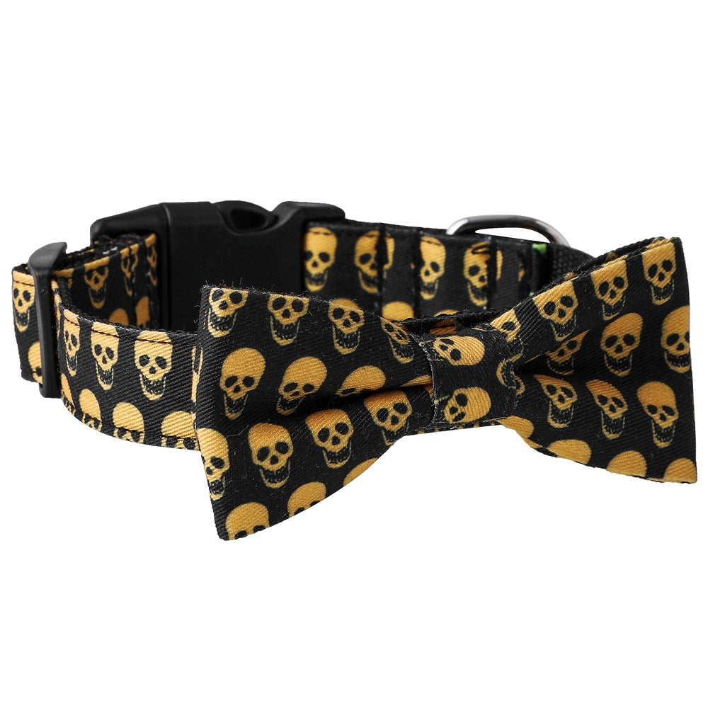 Skull Bat Halloween Pet Collar