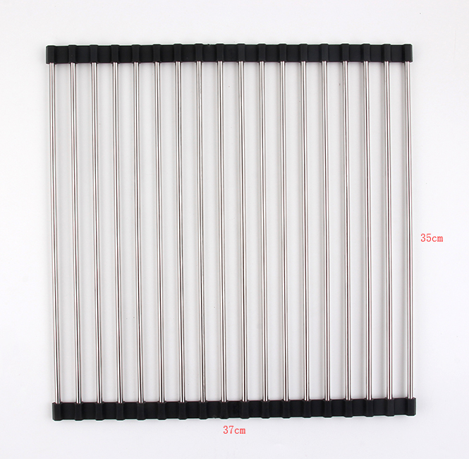 Folding Stainless Steel Sink Drain Rack