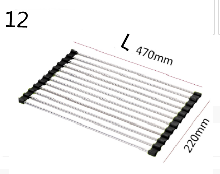 Folding Stainless Steel Sink Drain Rack
