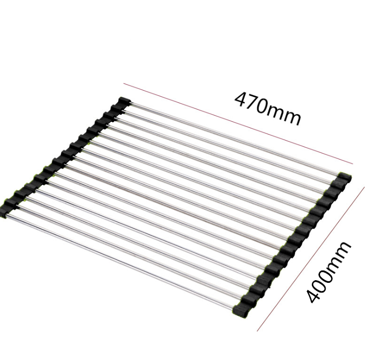 Folding Stainless Steel Sink Drain Rack