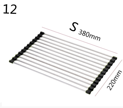 Folding Stainless Steel Sink Drain Rack