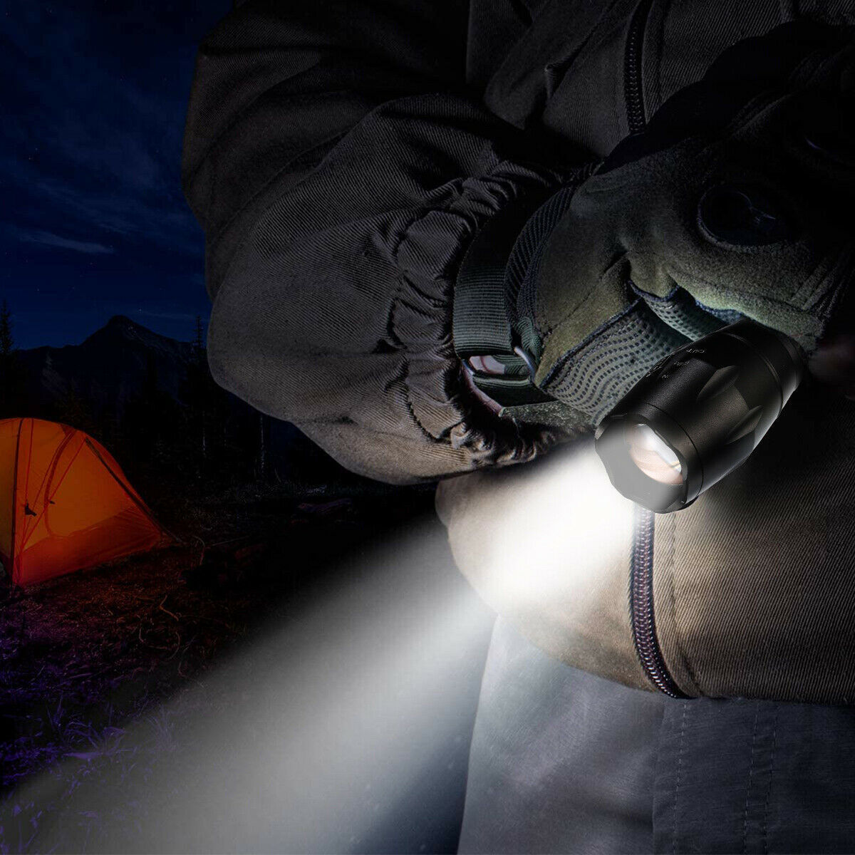 LED Rechargeable Flashlight 2-Pack
