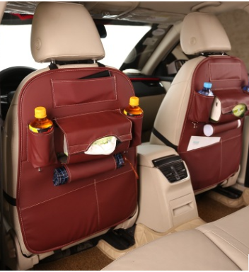 Car Seat Leather Storage Organiser Bag