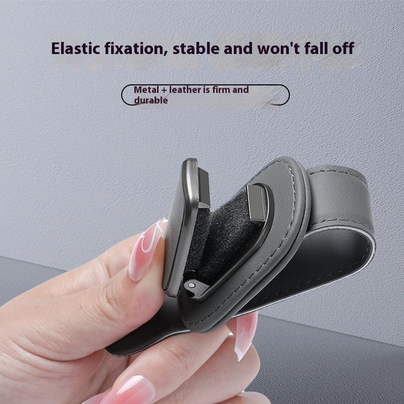 Leather Car Glasses Holder Frame