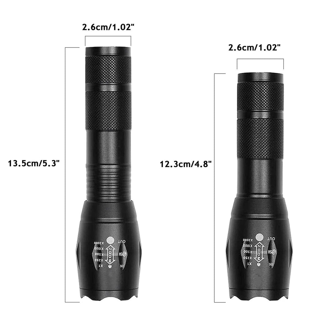 LED Rechargeable Flashlight 2-Pack