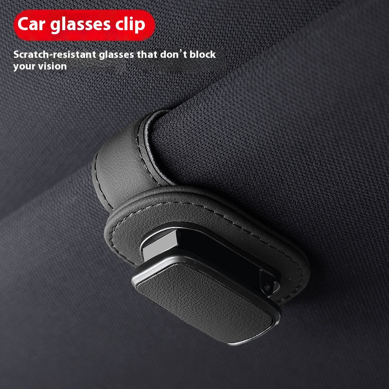 Leather Car Glasses Holder Frame