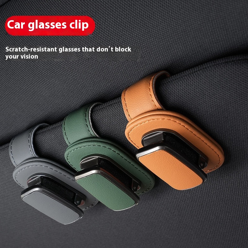 Leather Car Glasses Holder Frame