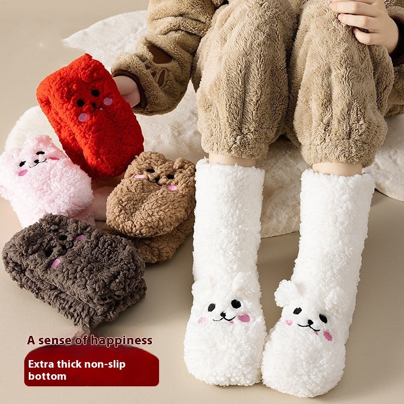 Velvet Non-Slip Winter Floor Socks