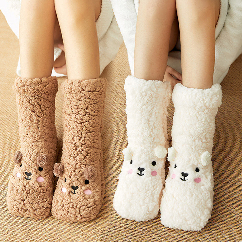 Velvet Non-Slip Winter Floor Socks