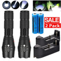 LED Rechargeable Flashlight 2-Pack