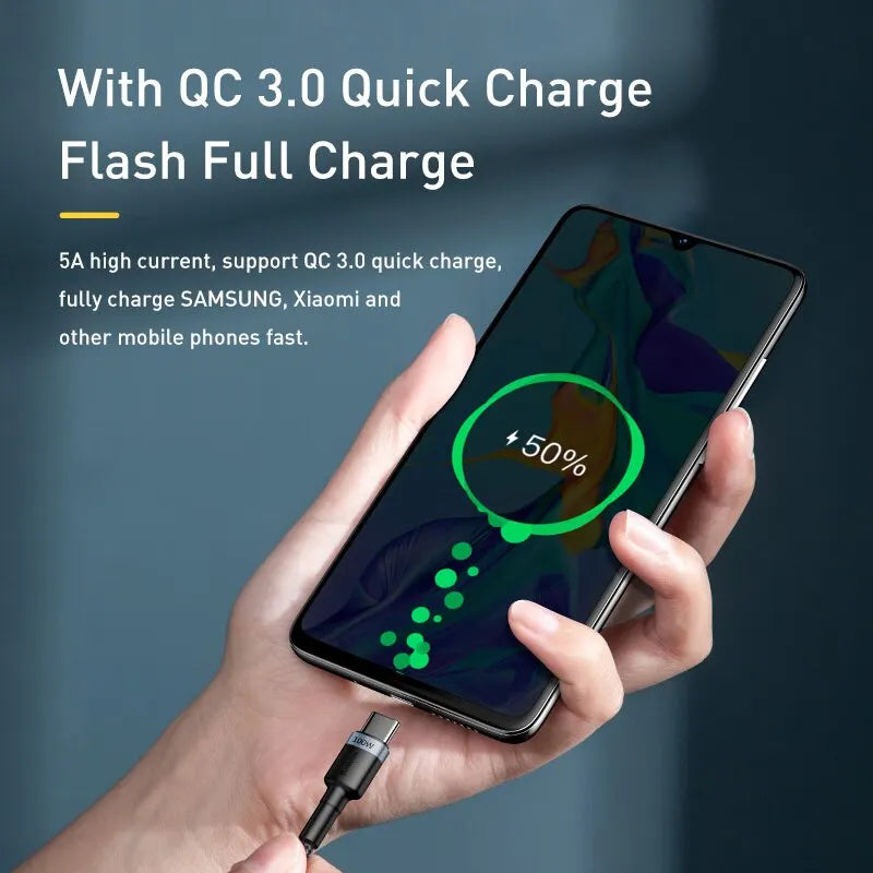 100W USB-C to USB-C Fast Charging Cable