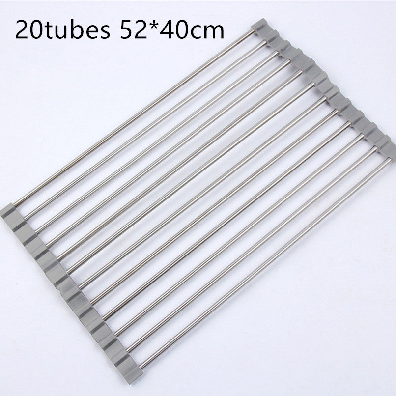 Folding Stainless Steel Sink Drain Rack