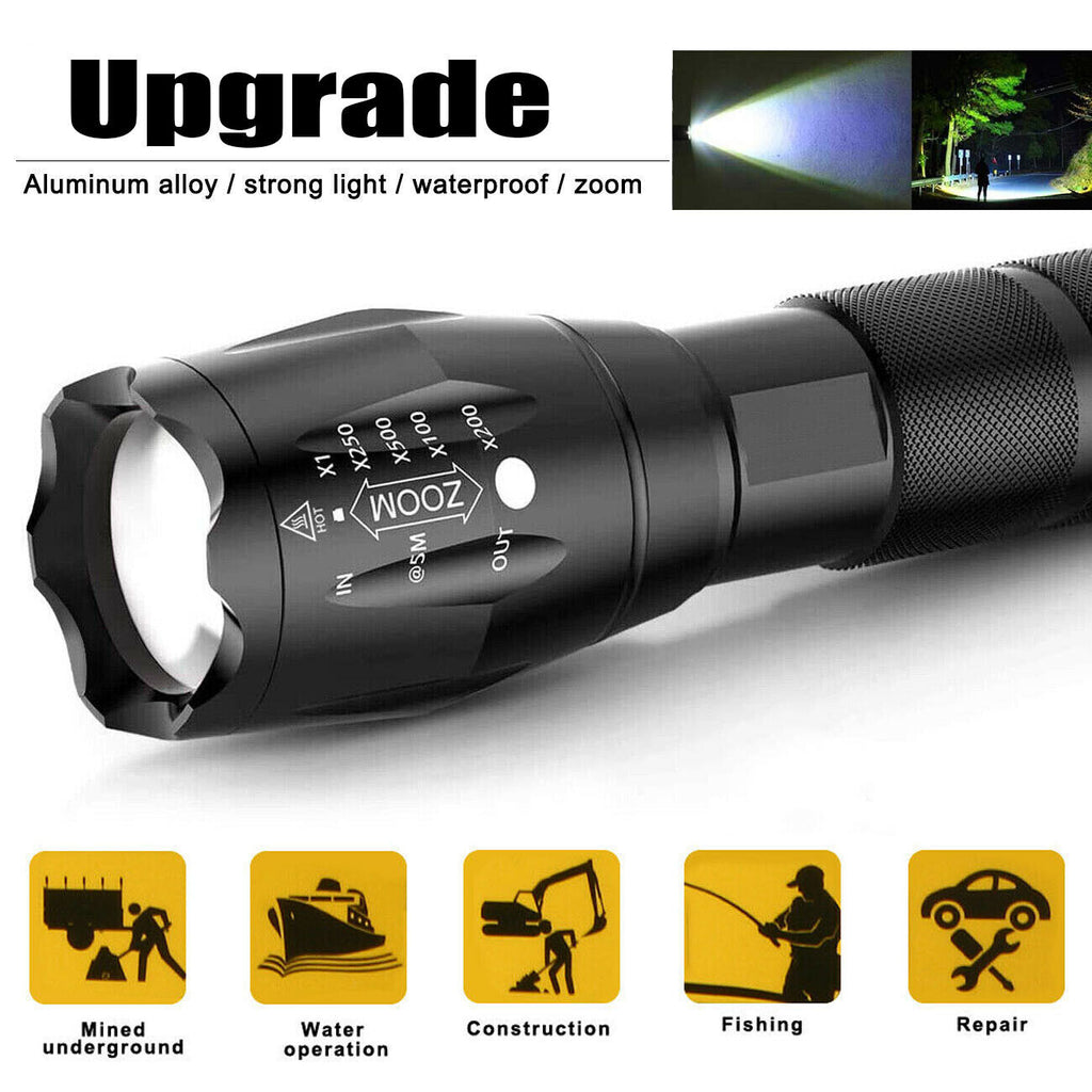 LED Rechargeable Flashlight 2-Pack