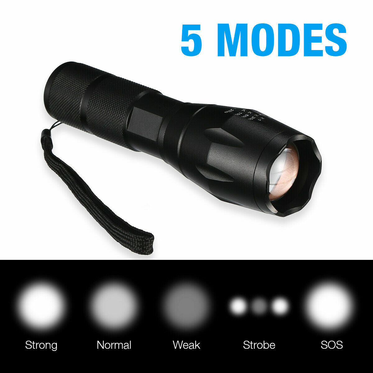 LED Rechargeable Flashlight 2-Pack