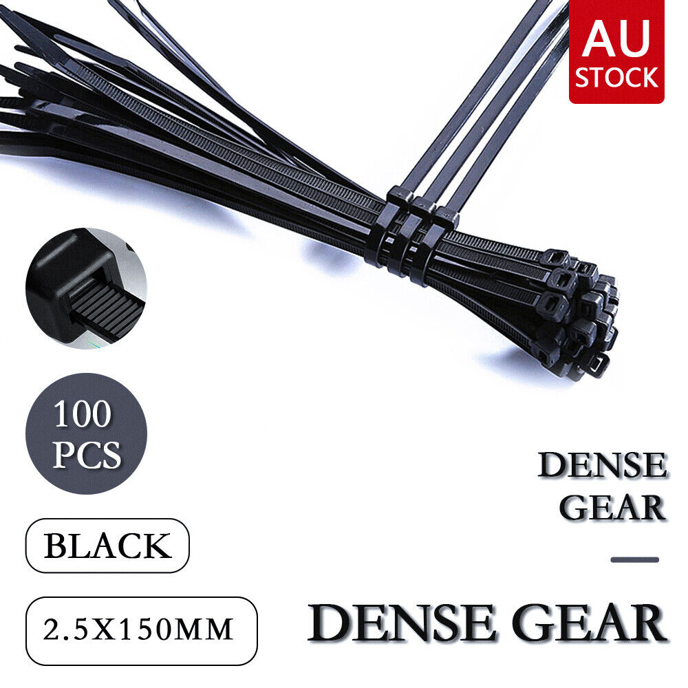 Nylon Cable Ties 100 Pack Black