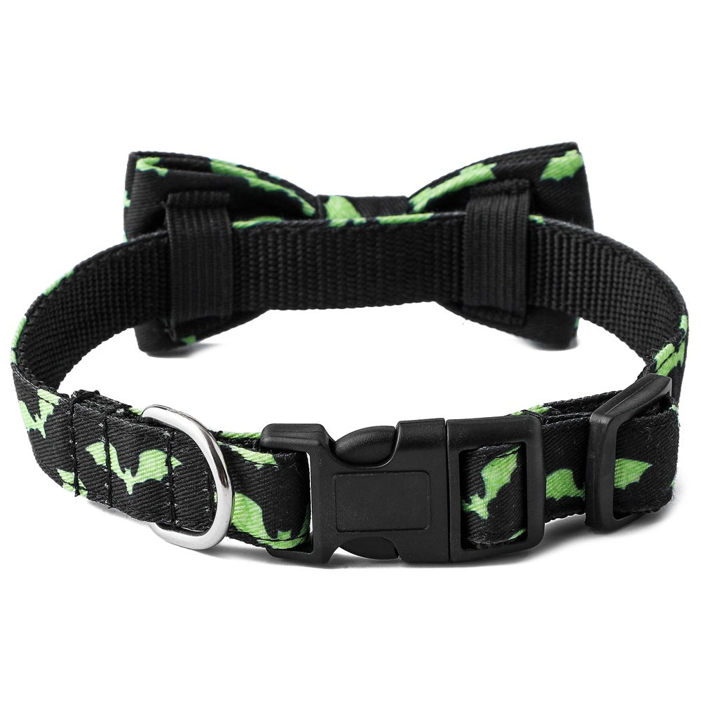 Skull Bat Halloween Pet Collar