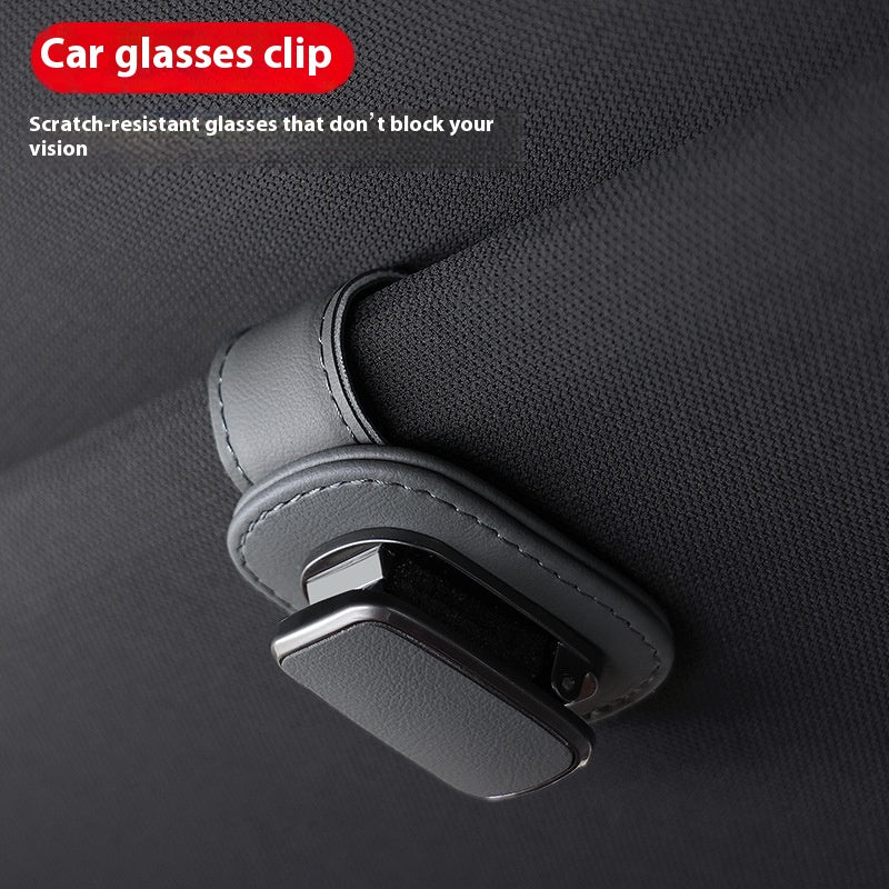 Leather Car Glasses Holder Frame