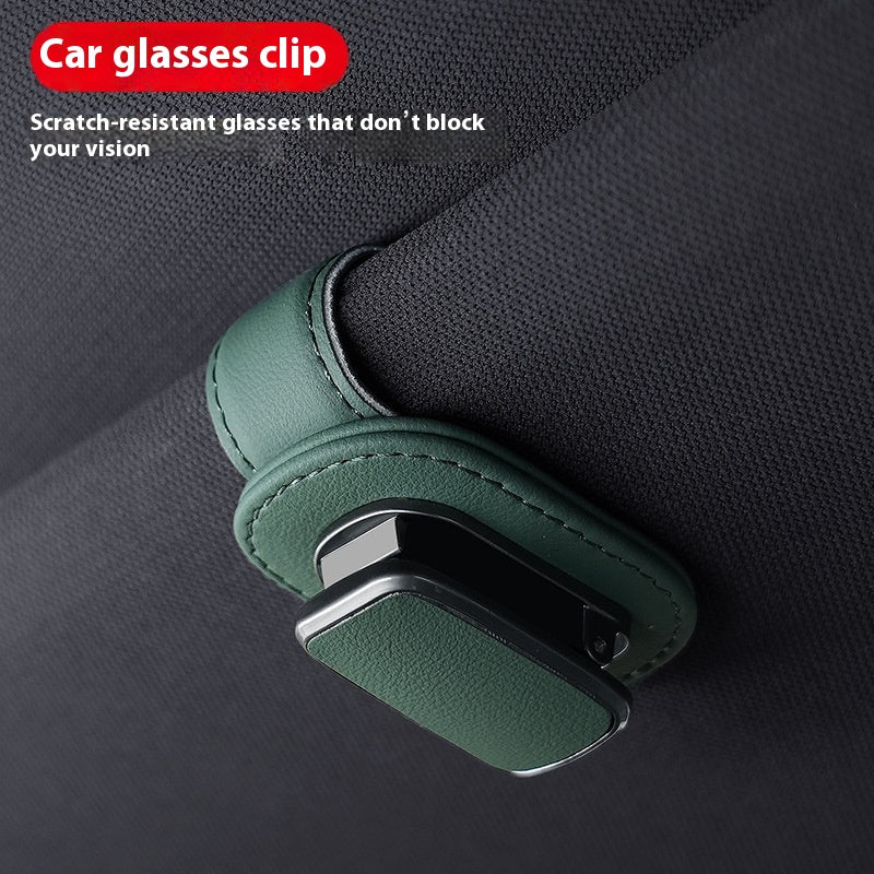 Leather Car Glasses Holder Frame