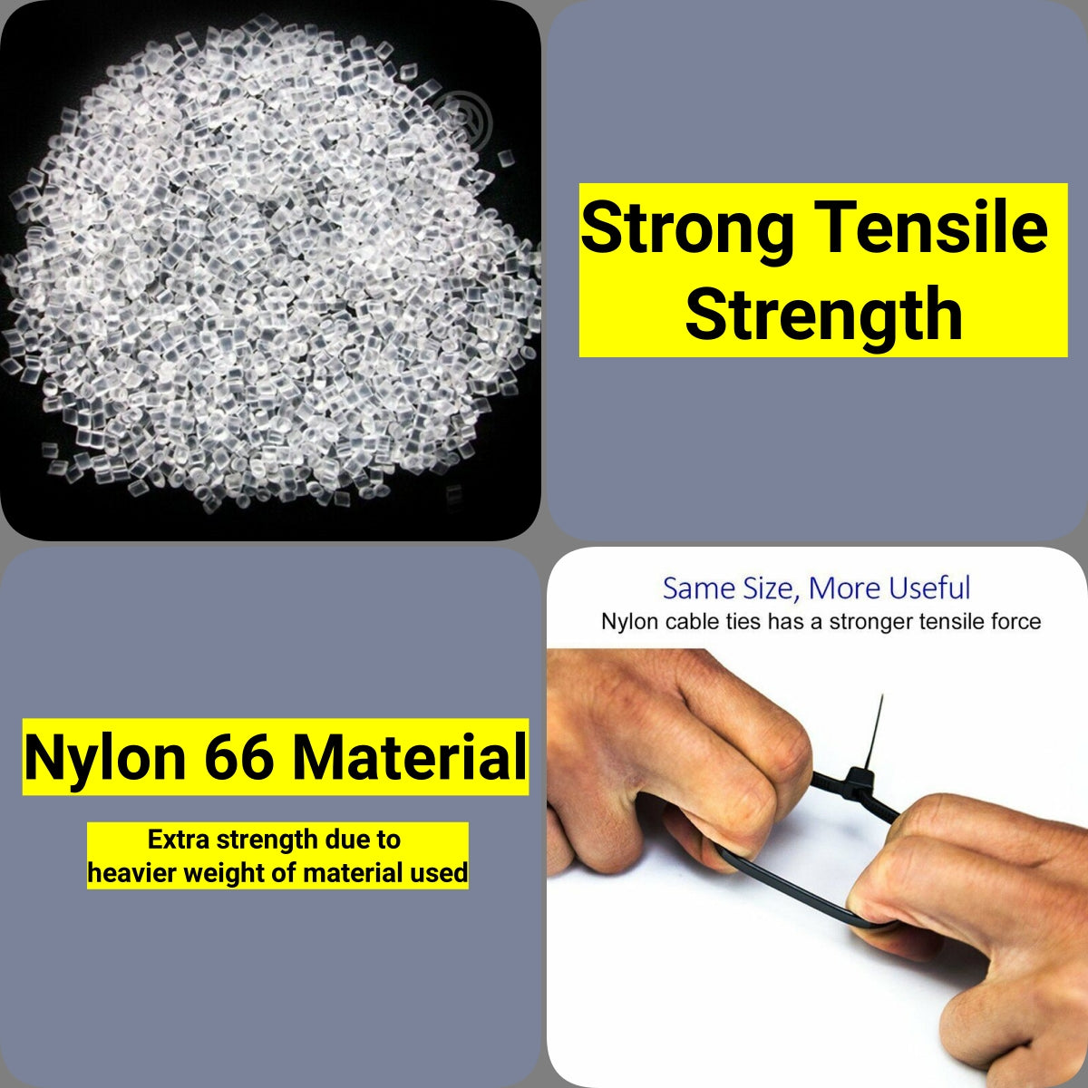 Nylon Cable Ties 100 Pack Black