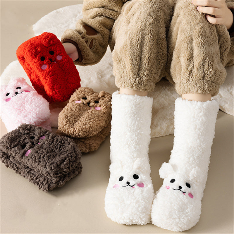 Velvet Non-Slip Winter Floor Socks